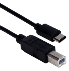 1-Meter USB-C to USB-B 3Amp Data Cable CC2235-1M 037229230574 Black microcenter 448236 Matthews Pending, USB-C, USB C 1-meter, 1meter, 1m, 3.3ft