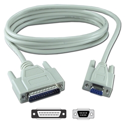 6ft DB9 Female to DB25 Male Null Modem Cable CC2047-06