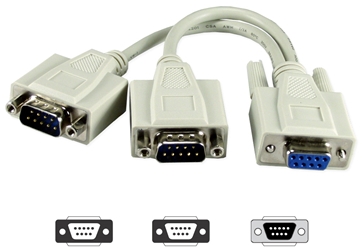 8 Inches Serial DB9 Female to DB9 Male & Male Splitter Cable CC317Y 037229317077 Adaptor, Serial RS232 "Y" Splitter, DB9F to (2) DB9M with 8" Cable CC312Y   155564 TW8098 CC317Y CC317Y adapters adaptors cables    2569 IMCE microcenter Edward Matthews Approved