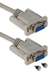 6ft DB9 Female to Female Fully-Wired Cable for Parallel or Serial Applications with Interchangeable Mounting CC328-06N 037229328066 Cable, Straight Thru, Serial RS232/Mouse, DB9F/F, 6ft CC328-06N     CC32806 CC328-06  cables feet foot   2629