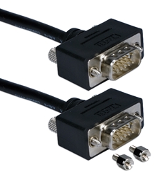 2ft High Performance UltraThin VGA/QXGA HDTV/HD15 Tri-Shield Fully-Wired Cable with Panel-Mountable Connectors CC388M1-02 037229422283