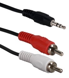 3ft 3.5mm Mini-Stereo Male to Dual-RCA Male Speaker Cable CC399-03 037229399202 Cable, Multimedia, Stereo Speaker - 3.5mm/2RCA M, 3ft 189449 TW8099 CC39903 CC399-03  cables feet foot   2765 IMCE microcenter Edward Matthews Approved