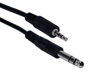 3ft 3.5mm Male Stereo to 1/4 Male TRS Audio Conversion Cable CC399TRS-03 037229399592 659704 microcenter