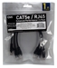 3-Pack 7ft 350MHz CAT5e/Ethernet Flexible Snagless Black Patch Cord - CC5-07BK