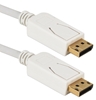 25ft DisplayPort Digital A/V UltraHD 4K White Cable with Latches DP-25WH 037229003291