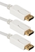 3-Pack 10ft DisplayPort Digital A/V UltraHD 4K White Cable with Latches - DP-10-3PKW