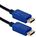 10ft DisplayPort UltraHD 4K Black Cable with Blue Connectors & Latches - DP-10BBL