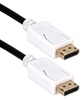 10ft DisplayPort UltraHD 4K Black Cable with White Connectors & Latches DP-10BWH 037229002515