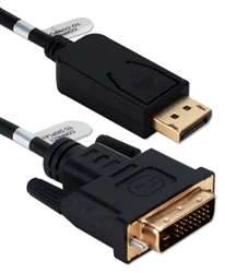 6ft DisplayPort to DVI Digital Video Cable DPDVI-06 037229009415 Cable, DisplayPort v1.1 Compliant, Convert DisplayPort Audio/Video into DVI-D with HDCP, DP Male to DVI Male, 6ft 10DP-DPDVI-06 319335 YW3112 DPDVI06 DPDVI-06  cables feet foot   3282 IMCE microcenter Edward Matthews Approved, DVI to DisplayPort, DisplayPort to DVI