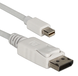 1-Meter Mini DisplayPort to DisplayPort UltraHD 4K White Cable MDPDP-1M 037229009101 Cable, Mini-DisplaPort to DisplayPort Digital Cable, Compatible with Thunderbolt Port, 1-meter, 1meter, 1m, 3.3ft 319285 TW8624 MDPDP1M MDPDP-1M  cables  meters  2056 IMCE microcenter Edward Matthews Approved