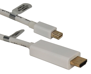 15ft Mini DisplayPort/Thunderbolt to HDMI 4K Conversion Video Cable MDPH-15 037229005578 Cable, Mini-DisplayPort v1.1 Compliant, Connects Mini DisplayPort into HDMI port, Mini-DP Male to HDMI Male,  MDPH15  MDPH-15  cables feet foot microcenter Pending