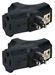 2-Pack 3-Outlets Space-Saver Grounded Power Outlet Splitter - PA-3P-2PK