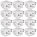 12-Pack 3-Outlets Compact Space-Saver Grounded Power Outlet Splitter - PA-3PC-12PK