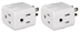 2-Pack 3-Outlets Compact Space-Saver Grounded Power Outlet Splitter - PA-3PC-2PK