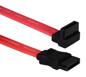 Premium 12 Inches SATA 6Gbps Down-Angle Internal Flat Data Cable SATA3-12R 037229115956 Cable, SATA III 1.5/3/6Gbps High Speed Internal Data Cable, Straight to Right-Angle Connector, 7Pin M/M, Red, 12inches 855155  SATA312R SATA3-12R  cables   inches 3765  microcenter Michael Weiler Approved