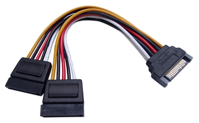 6 Inches SATA Internal Y Power Cable SATAP15-06Y 037229115918 Cable, SATA Power Y Splitter Cable, 15Pin Male to Dual-15Pin Female, 6 inches 634972  SATAP1506Y SATAP15-06Y  cables   inches 3776  microcenter Michael Weiler Approved