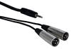 10ft 3.5mm Male to Dual-XLR Male Audio Y-Cable XLRSM-Y10 037229402964