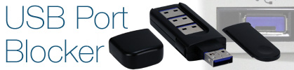 USB Port Blocker with Key and 4 USB Locks