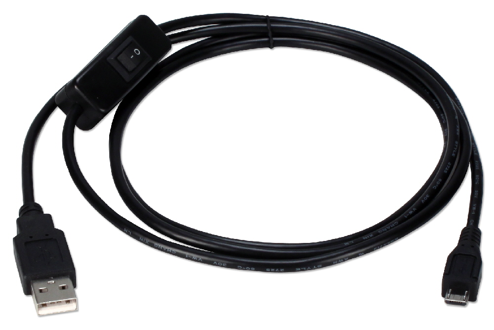 ARUSBPWR-05 - 5ft Micro-USB Power Cable for Raspberry Pi B+ with Built-in On/Off Switch