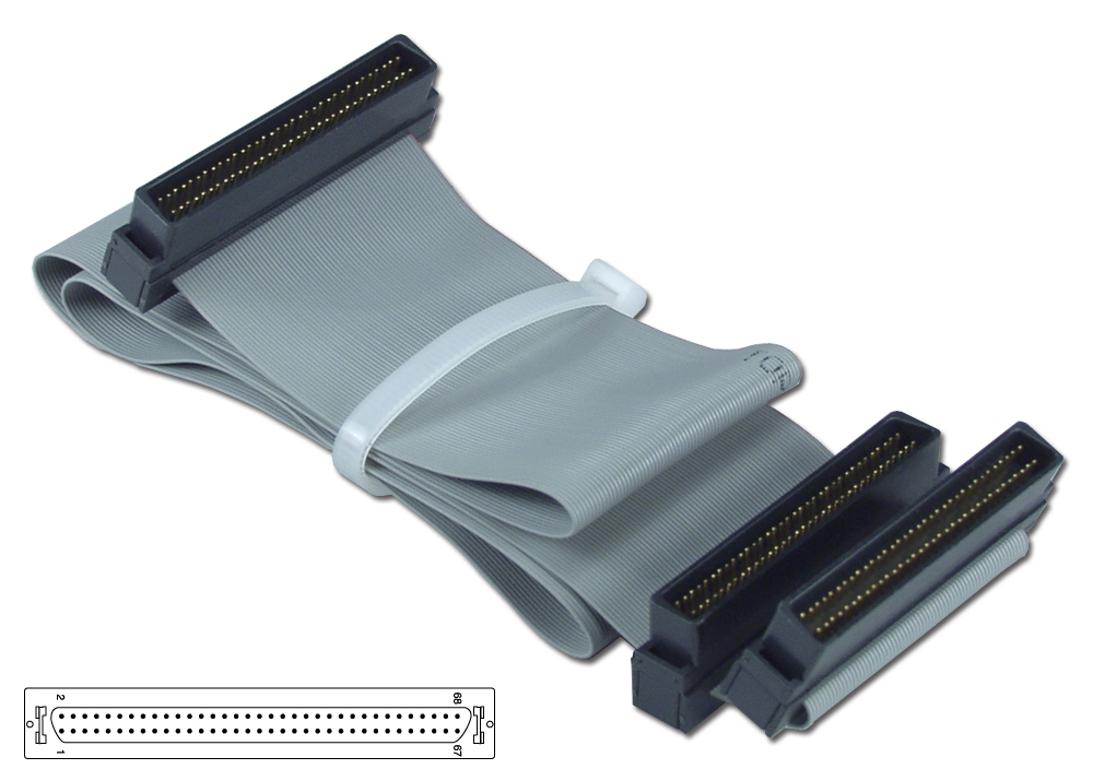 Ultra SCSI Ribbon 320 M/bs SCSI Ribbon Cable with 320 M/bs Terminator 8 Connector 7 Drive 