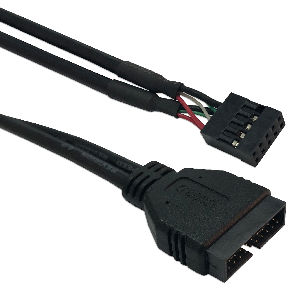 6" Inch PC Internal USB 3.0 19-pin Male to USB 2.0 9-pin Female Adapter Cable 