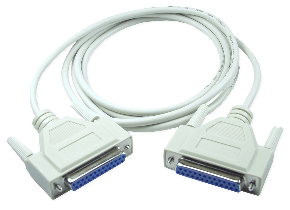 24 Inch DB25 Male to Male RS232 Serial Parallel Ribbon Flat Patch Cable