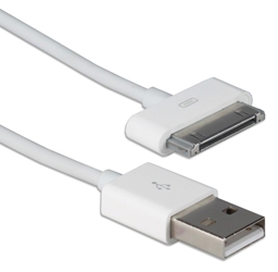 1-Meter USB Sync & 2.1Amp Charger Cable for iPod/iPhone & iPad/2/3 AC-1M 037229000337 Apple Dock to USB Sync & Charger Cable for iPod/iPhone/iPad, 30-Pin/USB A, 1-Meter, White 906941 NZ0922 AC1M AC-01M  cables  meters  3931 IMCE microcenter Chesrown Discontinued