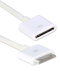 1-Meter 30-Pin Male to Female Dock Extension Cable for iPod/iPhone & iPad/2/3 ACX-1M 037229000313 Apple Dock Extension Cable, 30-pin M/F, 1-Meter, White 907329 NZ0925 ACX1M ACX-1M  cables  meters  2131 IMCE microcenter Chesrown Discontinued