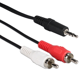 6ft 3.5mm to Dual-RCA Raspberry Pi Audio Cable AR399-06 037229003598 Cable, Connects audio device to Arduino/Raspberry Pi, Stereo 3.5mm Male to 2-RCA Male, 6ft Arduino 169987  AR39906 AR399-06  cables feet foot   2143  microcenter Brad Eft Approved