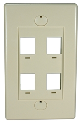 4Port Beige Wall Plate for Modular Keystone Jack C5WP-4P 037229714739 Category 5 - C5 Basic Wall Plate Assemblies, Wall Plate, Beige, 4 Ports C5WP-4PW  JE317-V4/WH-UN 539460  C5WP4P C5WP-4P      2212  microcenter Eckhardt Discontinued