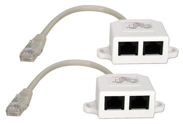 CAT5e/RJ45 Ethernet Splitter Cable C5YMFFX2 Category 5e - CAT5e Coupler/ Modular "Y" Splitter, Straight Thru, RJ45M/(2)F, 6"