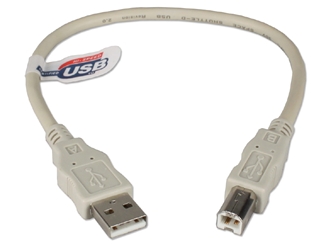 1ft USB 2.0 High-Speed Type A Male to B Male Beige Cable CC2209-01 037229228243