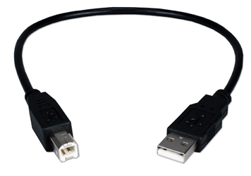 1ft USB 2.0 High-Speed Type A Male to B Male Black Cable CC2209C-01 037229228656