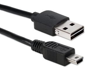 6ft Reversible USB to Mini-B Sync & Fast Charger Black Cable for Smartphone/Tablets/MP3/PDA and GPS CC2215R-06 037229230833