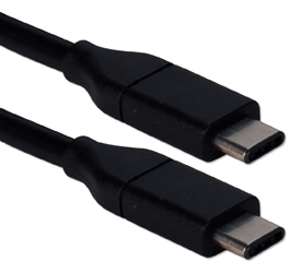 1-Meter USB-C to USB-C 3.1 10Gbps 100-Watts Sync & Power Certified Cable CC2230A2-1M 037229230734 Black microcenter Matthews Pending, USB-C, USB C