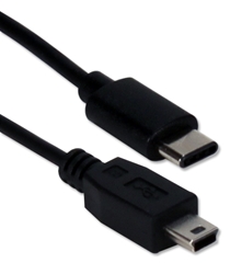 2-Meter USB-C to Mini-USB Sync & Charger Cable CC2234-2M 037229230567 Black microcenter 448239 Matthews Pending, USB-C, USB C