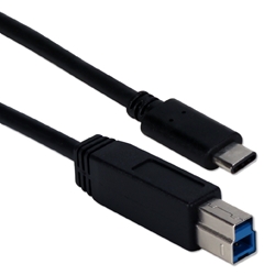 1-Meter USB-C to USB-B 3.0 5Gbps 3Amp Data Cable CC2236-1M 037229230598 Black microcenter 448238 Matthews Pending, USB-C, USB C