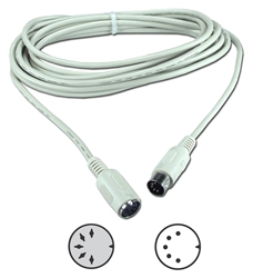 6ft Musical Instrument Digital Interface Audio Extension Cable CC330-06S 037229330076 Cable, Straight Thru, Keyboard/MIDI Multimedia Extension - Straight Type, PC AT, Din5M/F, 6ft, 26AWG 135525  CC33006S CC330-06S  cables feet foot   2637  microcenter  Discontinued