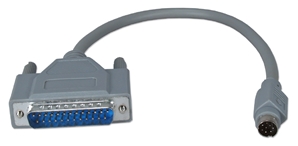1ft DB25 Male to Mini8 Male Macintosh Serial Modem Bulk Cable CC506-01B 037229506020 Cable, MacII to Hi Speed Modem, DB25M/Mini8M, Bulk CC50601B CC506-01B  cables    2837