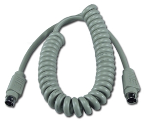 12ft Mini4 Male to Male Apple/Mac ADB Coiled Keyboard Cable CC520-12 037229520125 Cable, Straight Thru, Keyboard/Mouse - Coiled Type, Apple/Mac ADB, Mini4M/M, 12ft CC52012 CC520-12  cables feet foot   2847