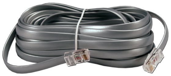 25ft RJ45 Male to Male Telco 8Wires Flat Silver Satin Patch Data Crossover Cable CC934X-25 037229934267 Telco Flat Data Cable, Crossover, Silver Satin, RJ45M/M 8 Wires, 25ft CC934X25 CC934X-25  cables feet foot   3200