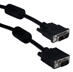 100ft VGA HD15 Male to DVI Male Flat Panel Video Adaptor Cable CF15D-100 037229489538 Cable, VGA/SVGA PC Interface to DVI Flat Panel Video Display Adaptor/Cable, HD15M/DVI M, 100ft CF15D100 CF15D-100 adapters adaptors cables feet foot   3210