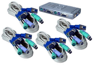 PS/2 4Port KVM Premium Compact Autoswitch with Combo Cable KVMS-14CK 037229542660 ServerMaster KVM Starview Series Kit, 4 PS2 Computers Controlled from 1 Console, Compact, Includes 4 KVM combo cables. IC-614I 788935  KVMS14CK KVMS-14CK  cables    3575  microcenter  Discontinued
