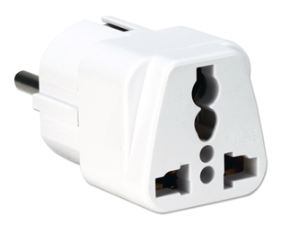 Single-Port US to EU Grounded Travel Power Adaptor PA-EU 037229334784 US to EU Grounded Power Plug Adapter