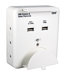 6-Outlets Wallmount Surge Protector with Dual-USB 3.1Amp Charger & Device Holders PS-06UH 037229334265 8-Outlets Surge Protector 3-Prong Wallmounted Power Block/Strip/Tap with Device Holder, 6-AC/2-USB 3.1Amp Charger for Smartphone and Tablets, White PS-05UW  C2604U 243303  PS06UH PS-06UH      3666  microcenter Zachary Sheets Approved
