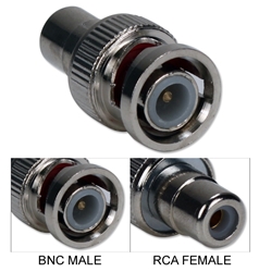 RCA Female to BNC Male Video Coupler RCABNC-FM 037229401035 RCA to BNC Coupler/Adaptor for video application, RCA F/BNC M 3018 285080 TW8131 RCABNCFM RCABNC-FM adapters adaptors     3732 IMCE microcenter Edward Matthews Approved