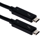 1-Meter Thunderbolt 3 40Gbps 100-Watts USB-C Certified Active Cable TB3A-1M 037229232035 Black, USB-C, USB C, Thunderbolt 3