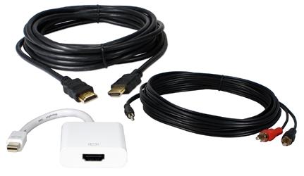 Mini DisplayPort to HDTV with HDMI 16ft A/V Cable Kit TMDP16K 037229230420 Cable Kit, Connects Apple PowerBook/MacBook with Mini-DisplayPort to HDTV with HDMI Digital Video Converter/Adaptor, 16ft 781799  TMDP16K TMDP16K adapters adaptors cables feet foot   3849  microcenter Edward Matthews Approved