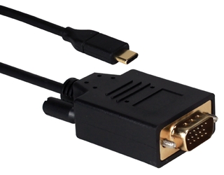 10ft USB-C / Thunderbolt 3 to VGA Video Converter Cable USBCVGA-10 514153 Black microcenter 514153 Matthews, USB-C