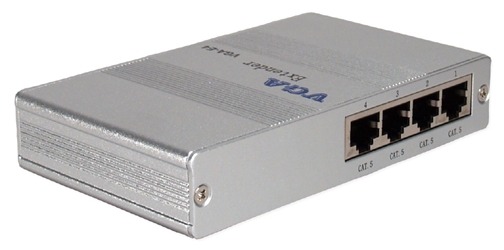 4Port VGA/QXGA CAT5/RJ45 Extender System Transmitter Module with Local Port VGA-C5EX4 037229006759 VGA/SXGA CAT5e Extender 4Port Transmitter with local port, Video Signal Splitter/Distribution Amplifier, Up to 300 meters & 1280x1024 resolution, HD15F/RJ45F VGA-E4   VGAC5EX4 VGA-C5EX4    meters  3916